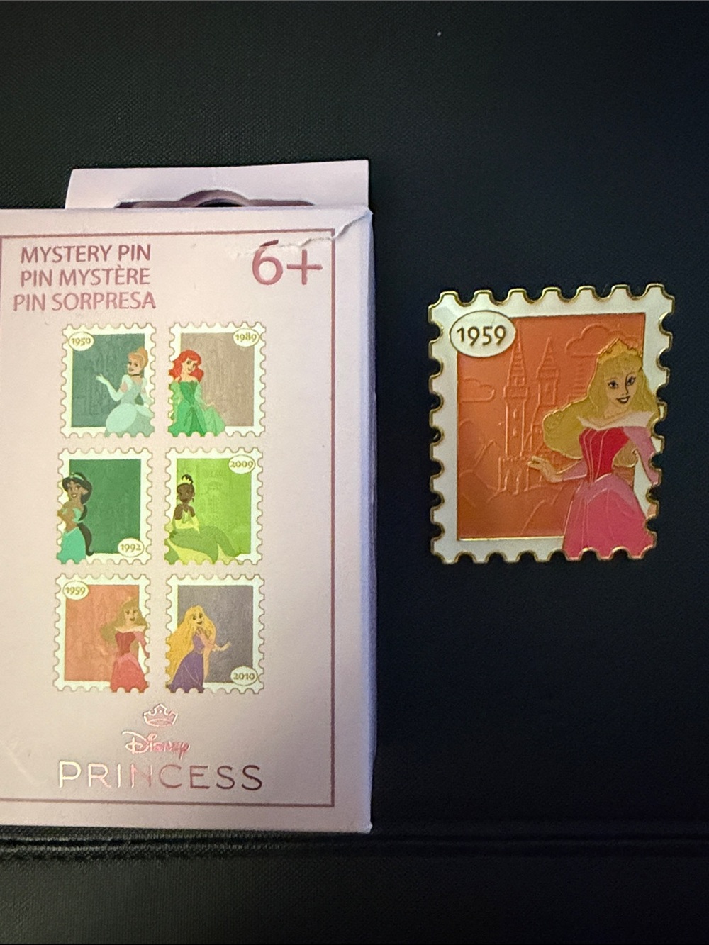 Disney Princess Aurora Stamp-Style Enamel Pin